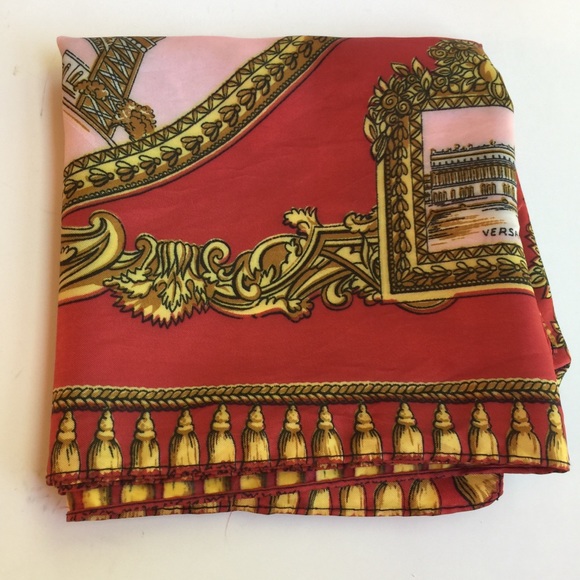 VINTAGE PARIS THEME SQUARE RAIN SCARF - Picture 3 of 16